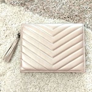 Neiman Marcus Metallic Silver Clutch